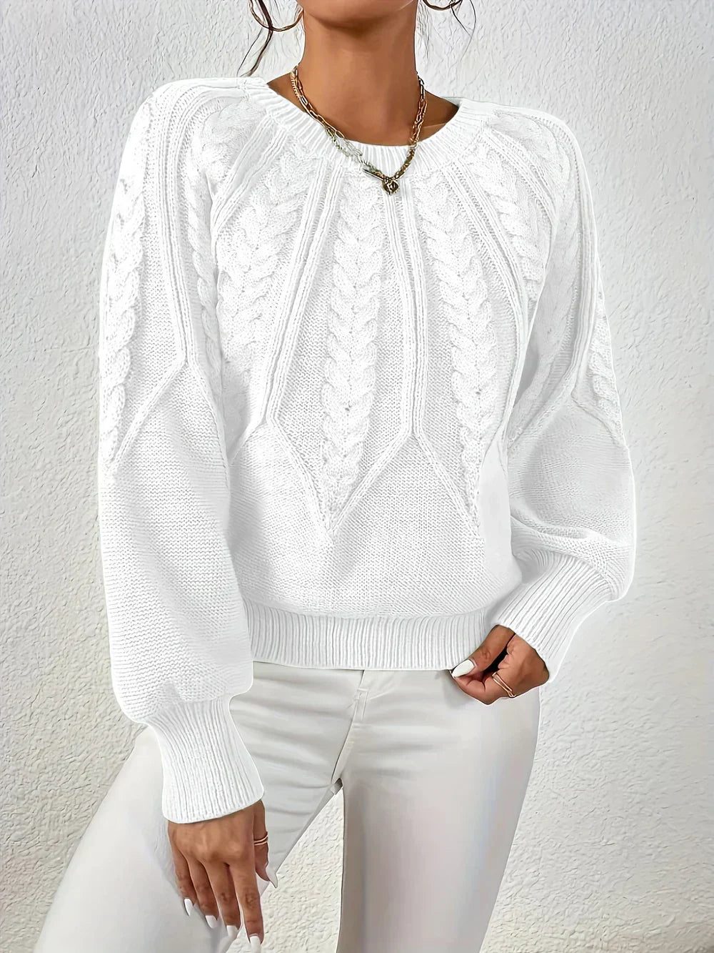 Rita | Maglia Elegante con Motivo Intrecciato