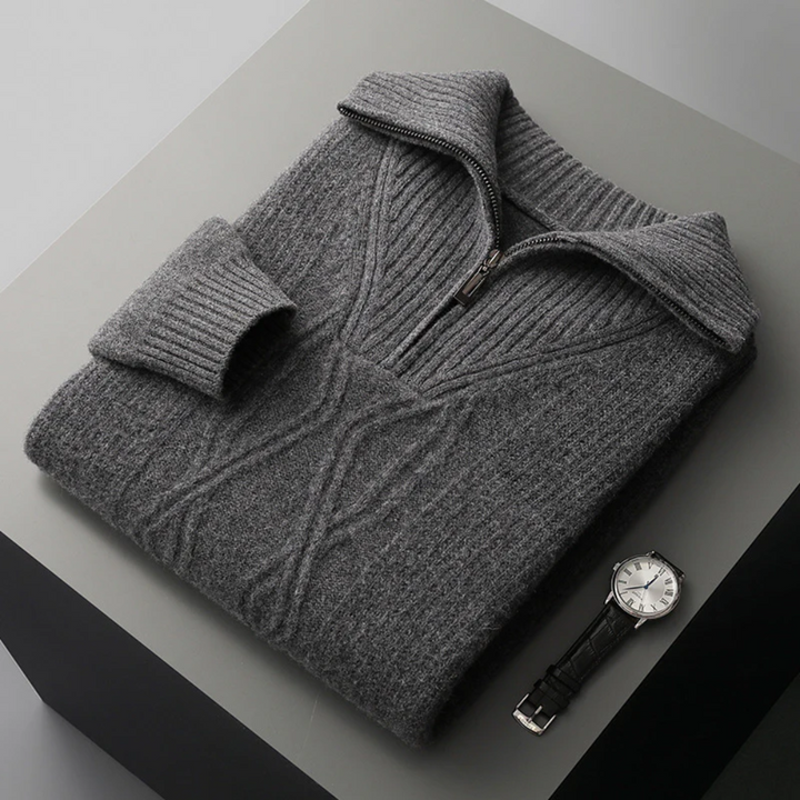 Maglione con zip in lana merino Taranto