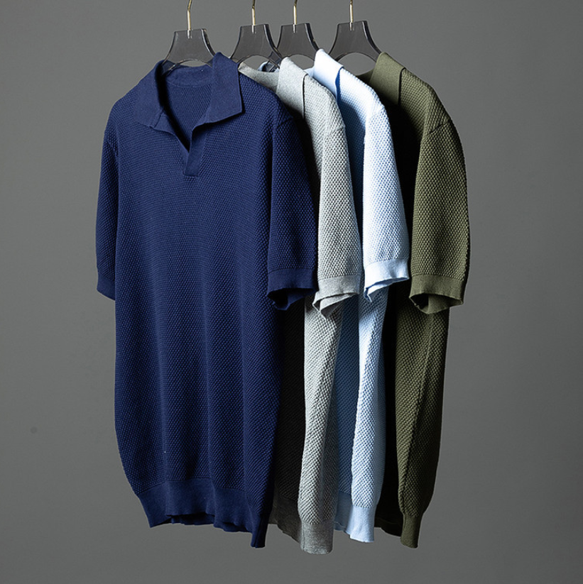 Polo elegante in maglia di cotone