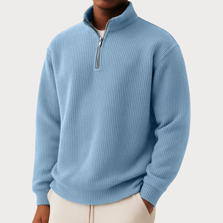 Maglione elegante con zip in maglia