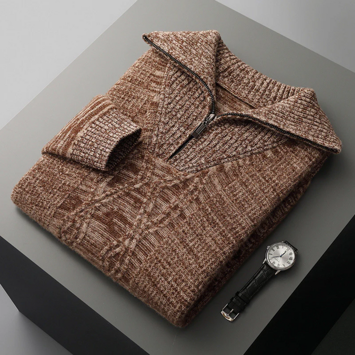 Maglione con zip in lana merino Taranto