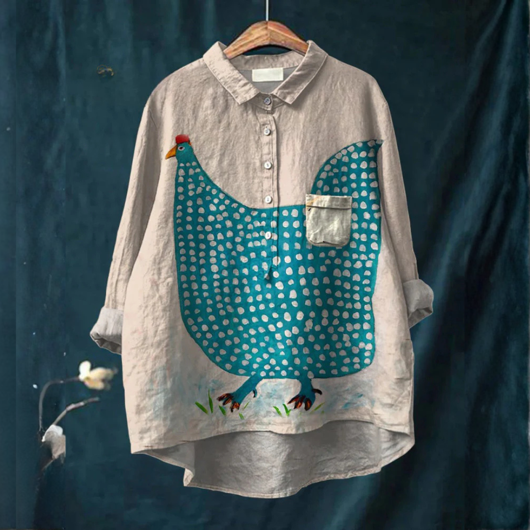 Noemi – Camicia in lino fantasia