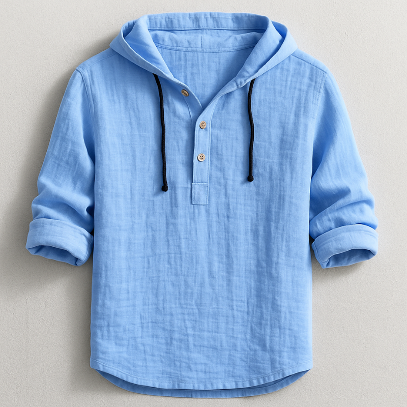 Lorenzo | Camicia con cappuccio in lino raffinato