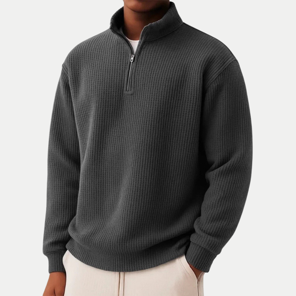 Maglione elegante con zip in maglia