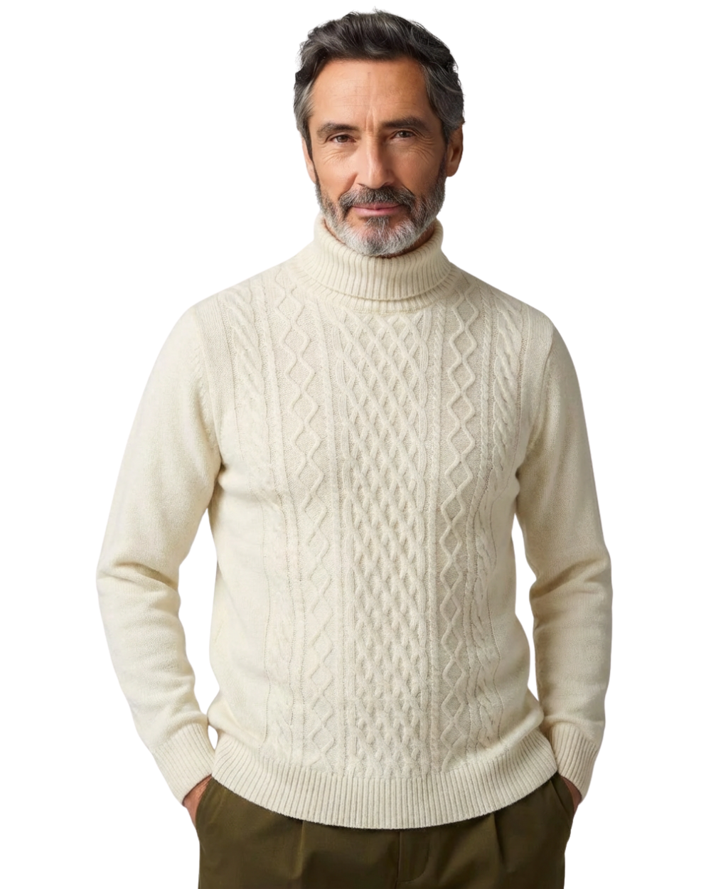 Maglione a collo alto in lana Saint-Tropez