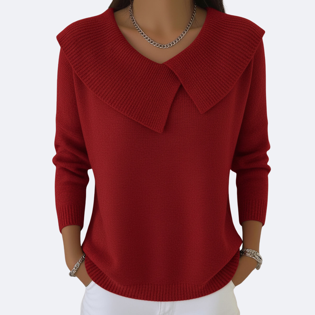 LUCIA - Maglia Calda con Colletto Morbido