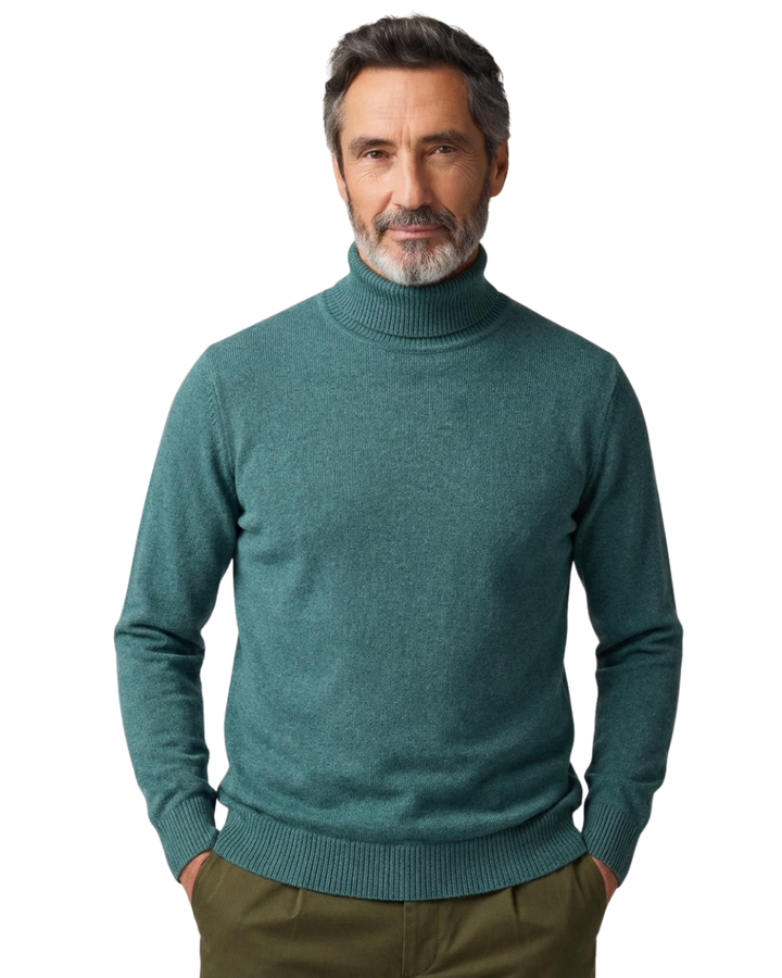 Maglione casual in lana con collo alto