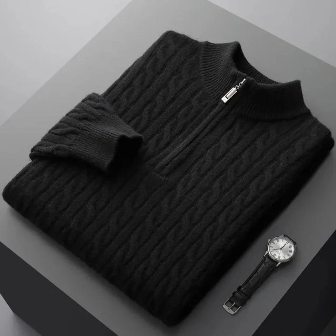 Deneb Cashmere Tessuto Mezza Zip
