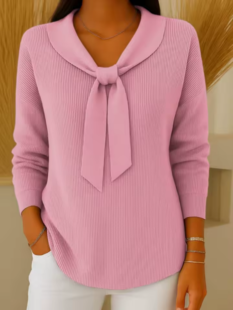 Bianca | Maglia Morbida con Fiocco Elegante