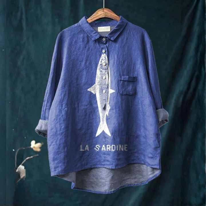 Federica – Camicia in lino fantasia