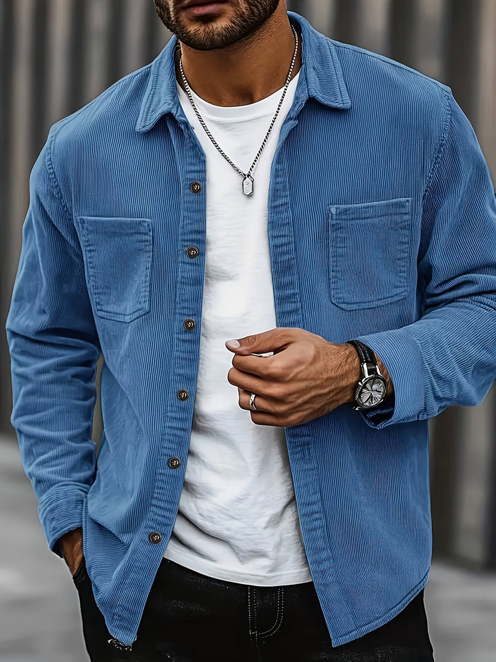 Cardigan casual in velluto a coste