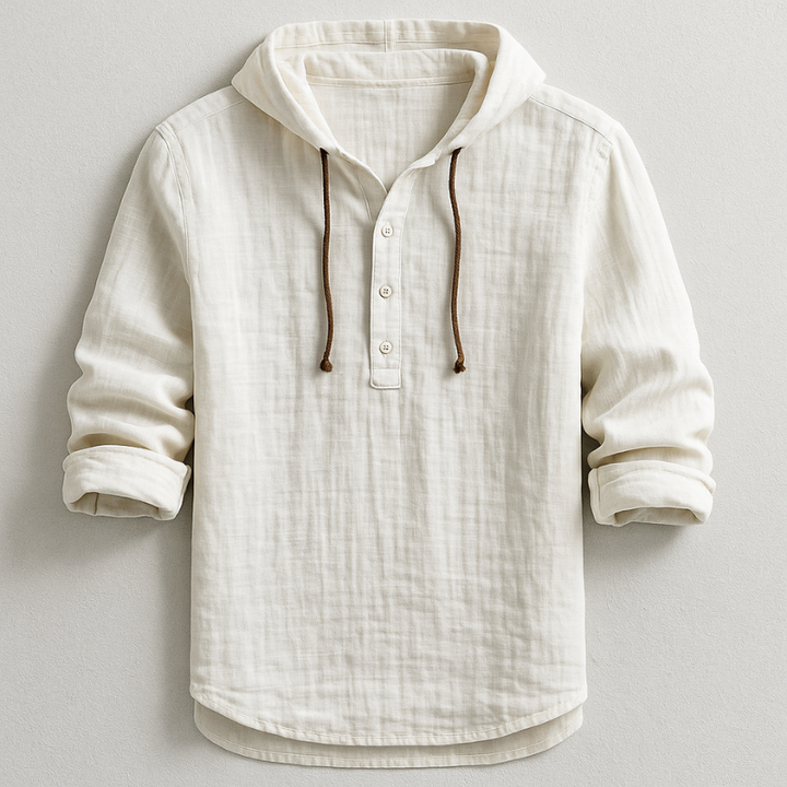 Lorenzo | Camicia con cappuccio in lino raffinato