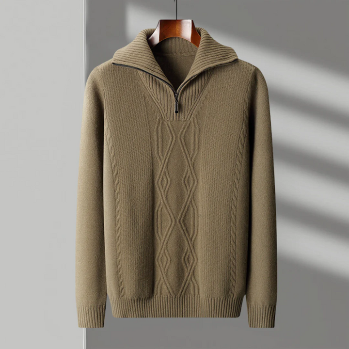 Maglione con zip in lana merino Taranto