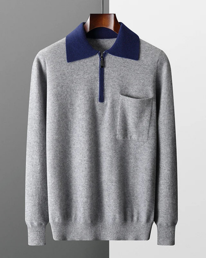 Polo Castelle Cashmere con zip