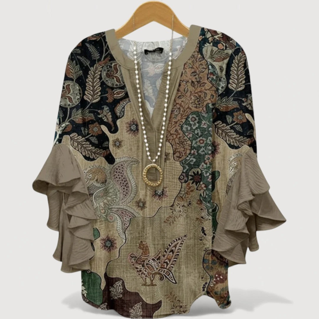 Aliane - camicetta boho con volant