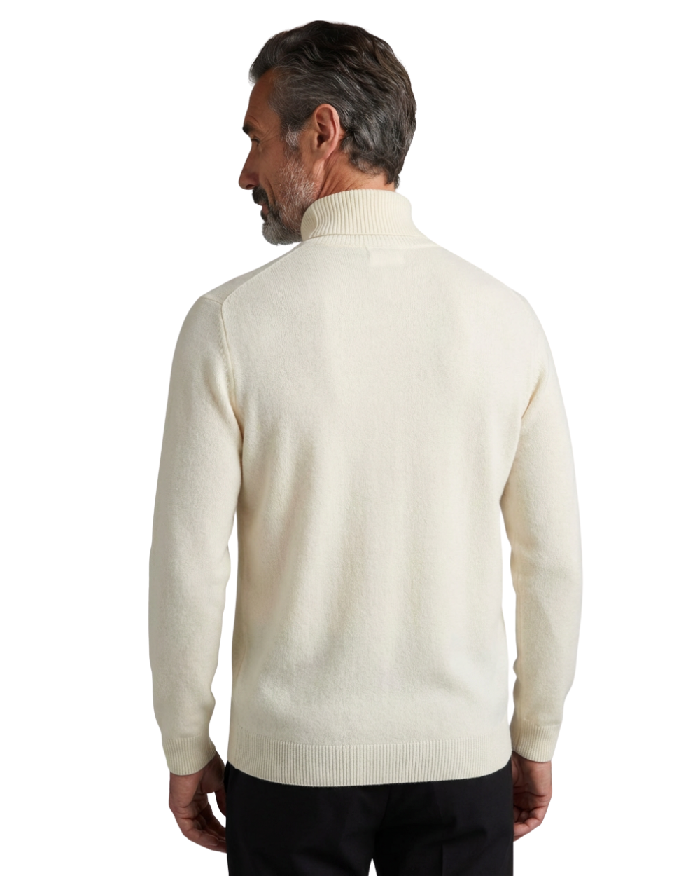 Maglione a collo alto in lana merino Monaco