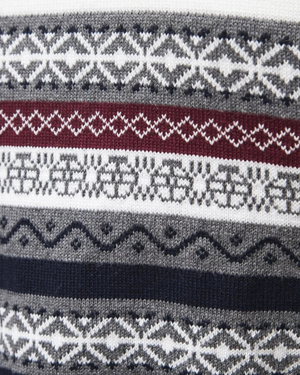 Maglione con zip in cotone Frederico con motivo