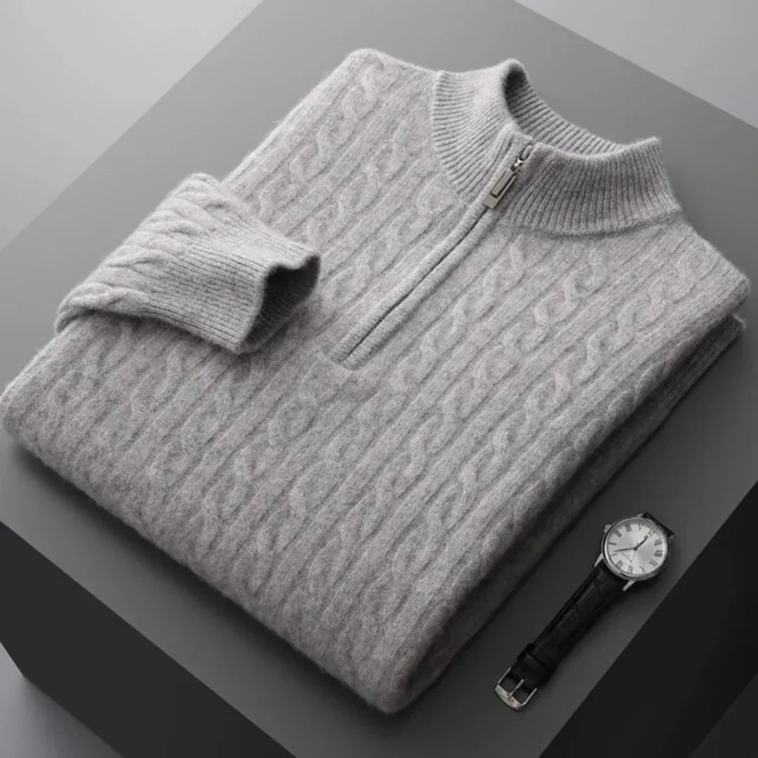 Deneb Cashmere Tessuto Mezza Zip