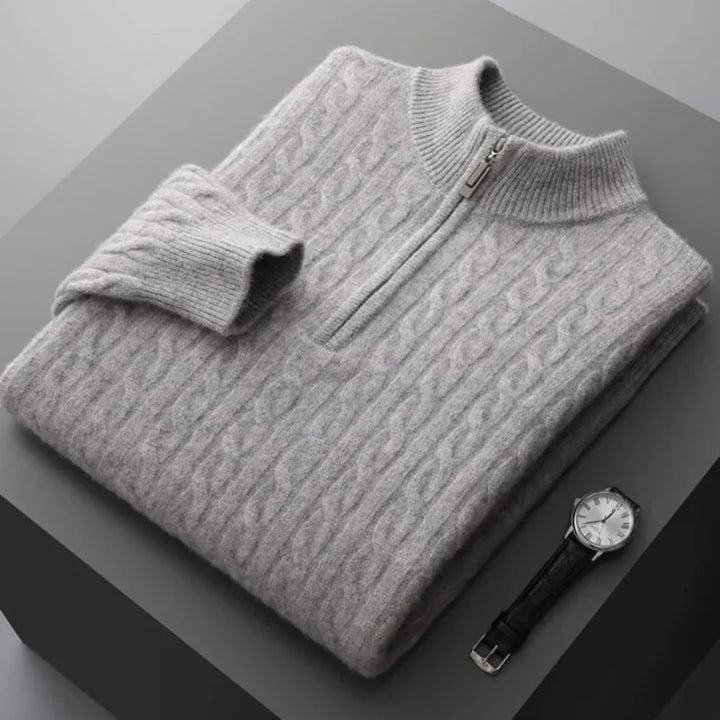 Deneb Cashmere Tessuto Mezza Zip