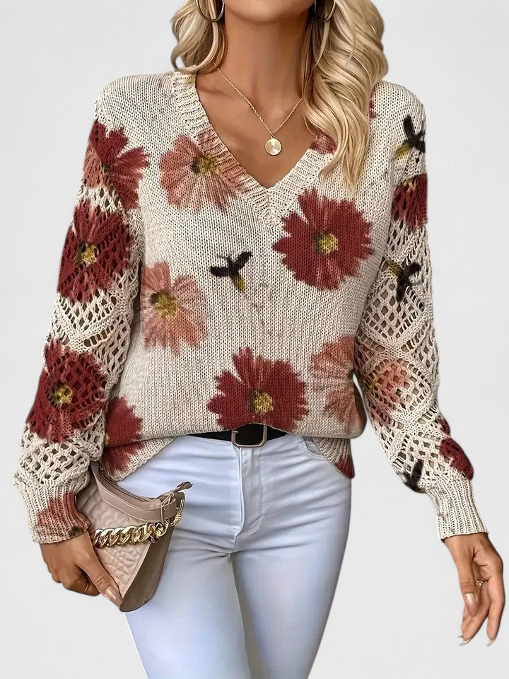 Aurélie | Maglione Elegante con Stampa Floreale