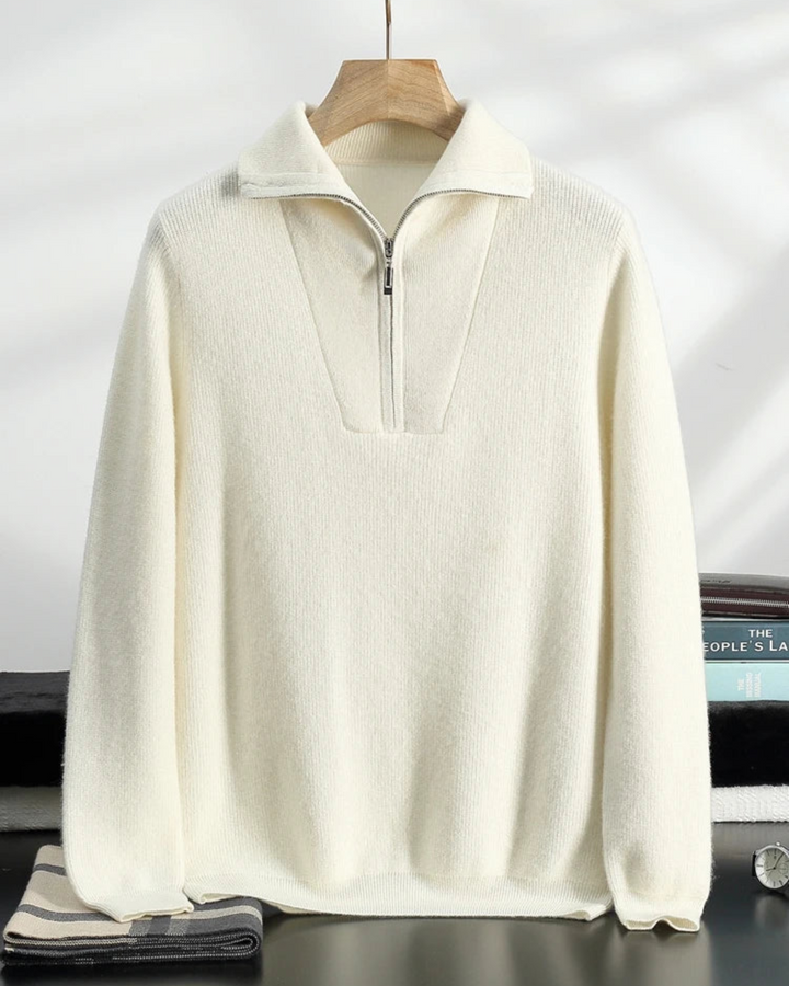 Maglione Portofino Cashmere con mezza zip