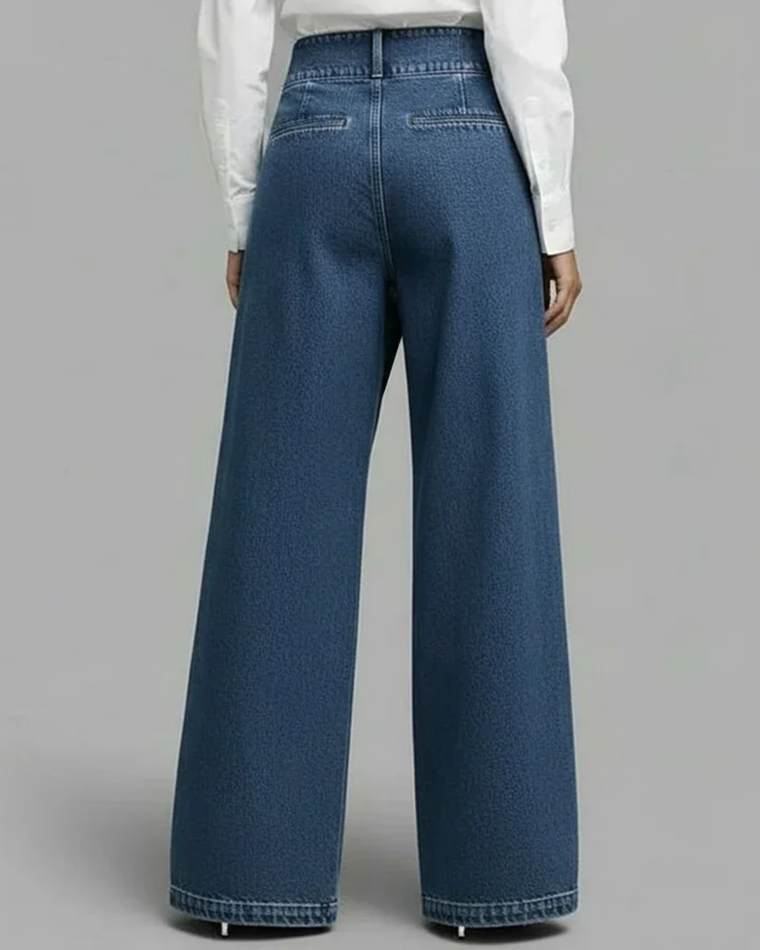 Pantaloni in denim con design a portafoglio