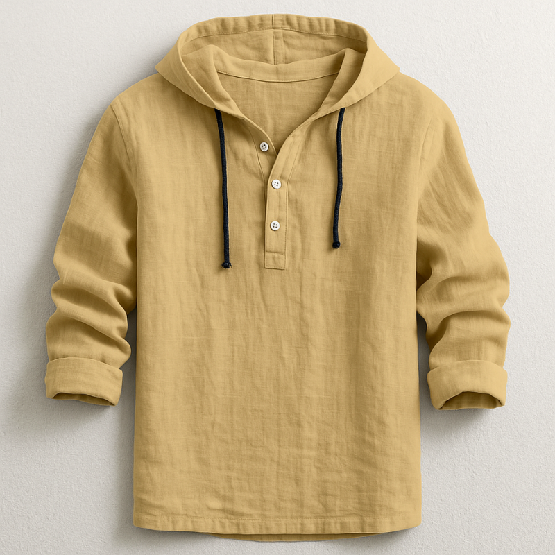 Lorenzo | Camicia con cappuccio in lino raffinato