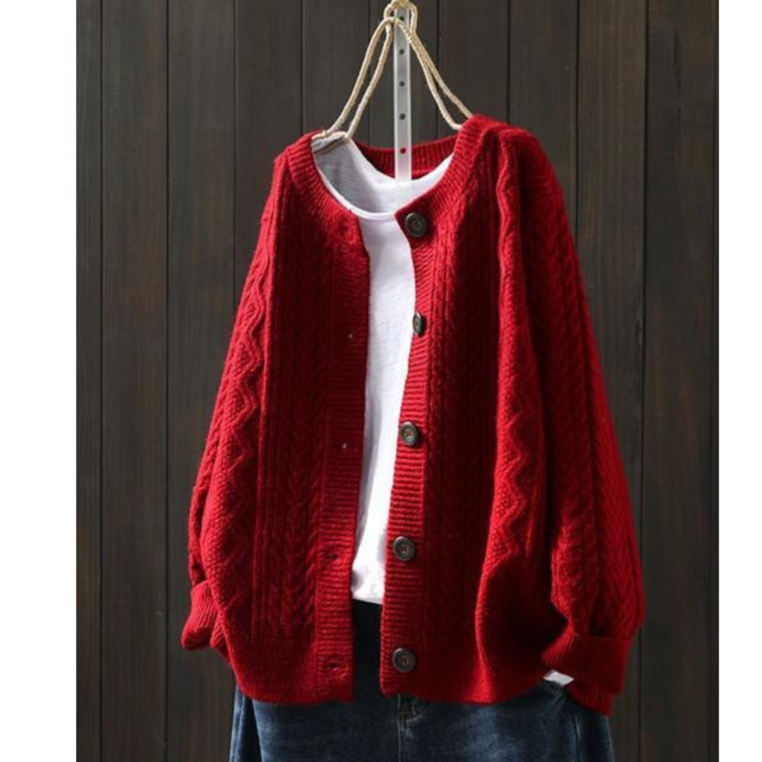 Marina | Cardigan in Maglia Intrecciata Morbida
