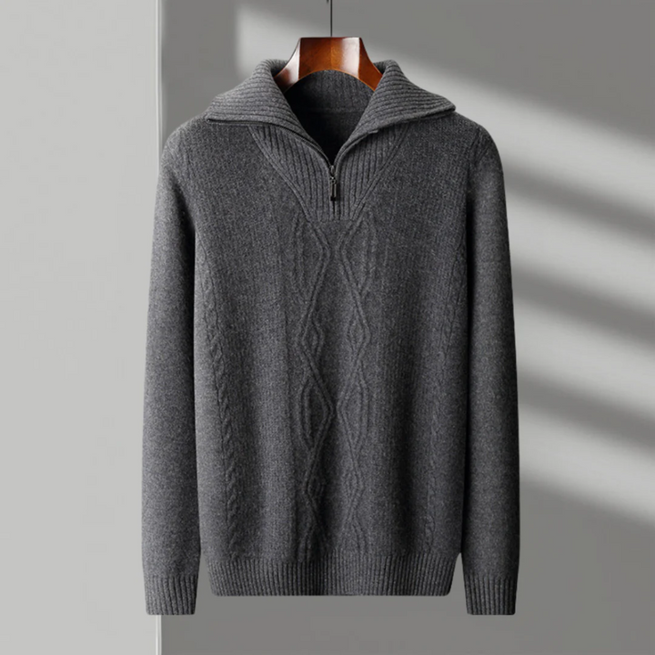 Maglione con zip in lana merino Taranto