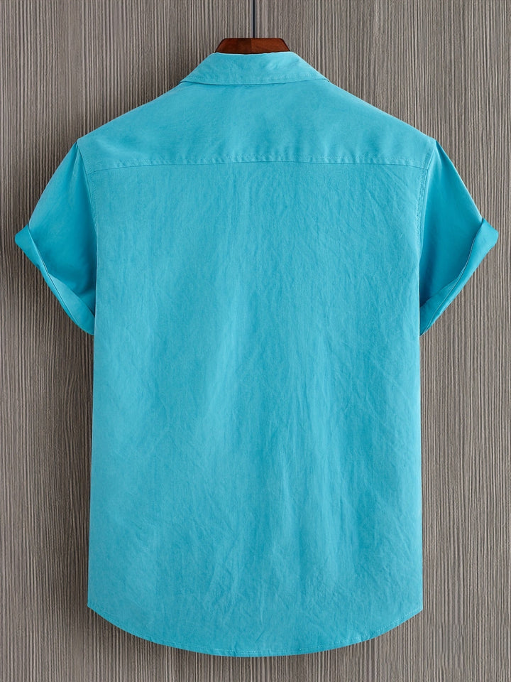 Camicia casual in cotone a maniche corte