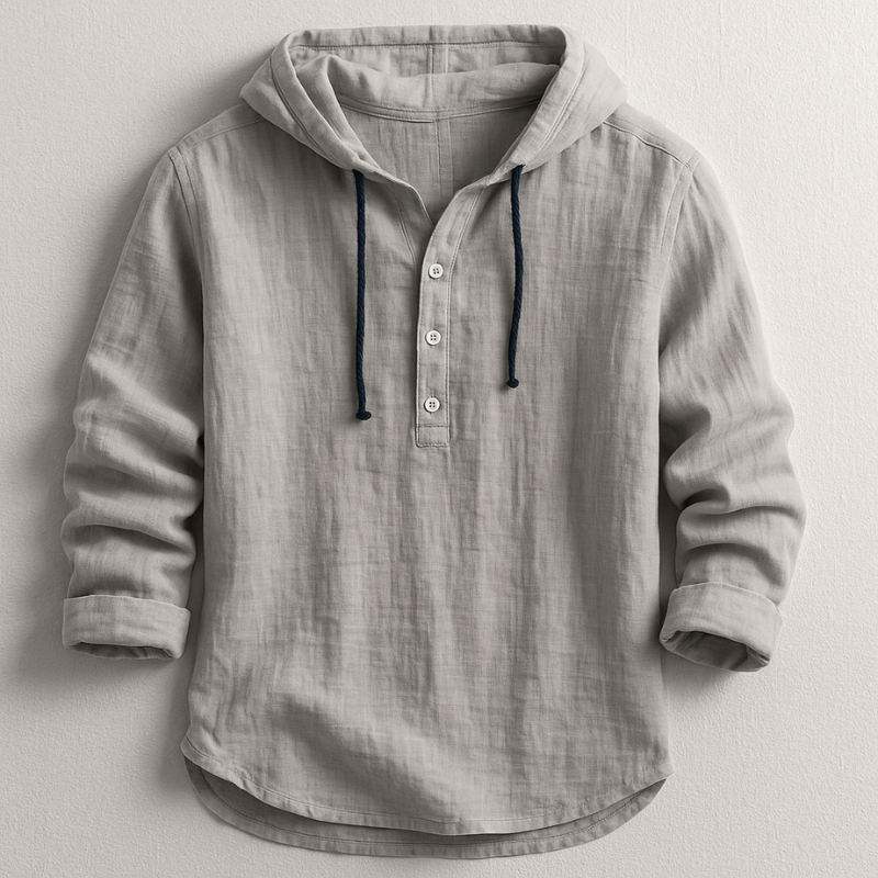 Lorenzo | Camicia con cappuccio in lino raffinato