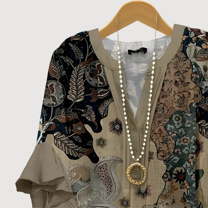 Aliane - camicetta boho con volant