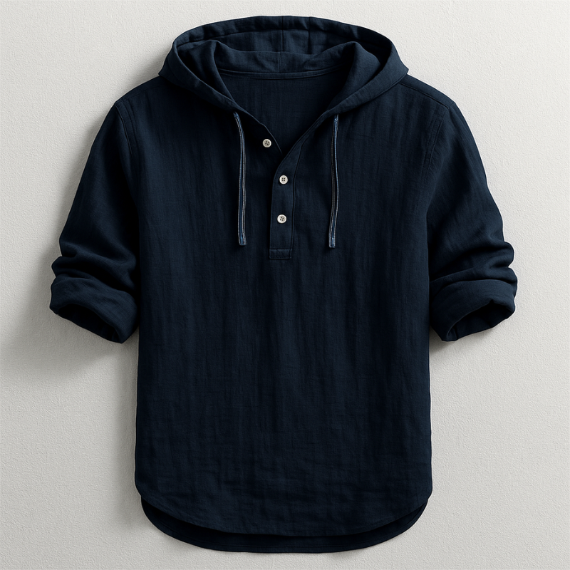 Lorenzo | Camicia con cappuccio in lino raffinato
