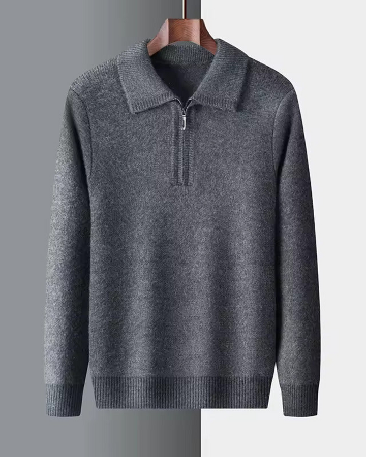 Gstaad - Maglione con zip a tre quarti in cashmere