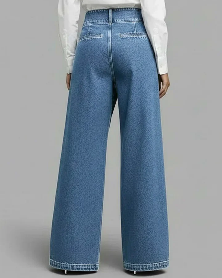 Pantaloni in denim con design a portafoglio