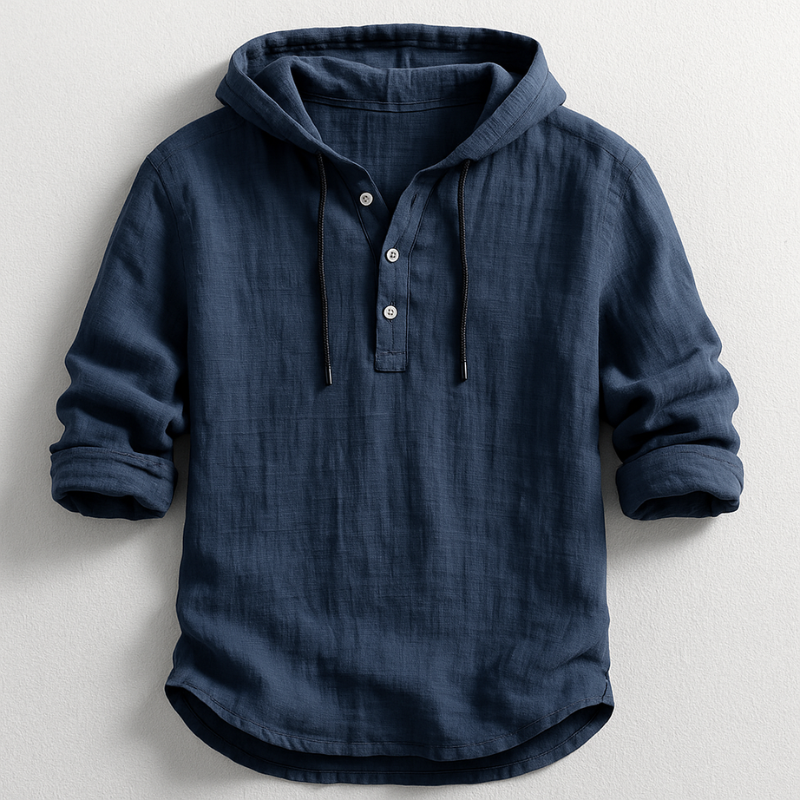 Lorenzo | Camicia con cappuccio in lino raffinato