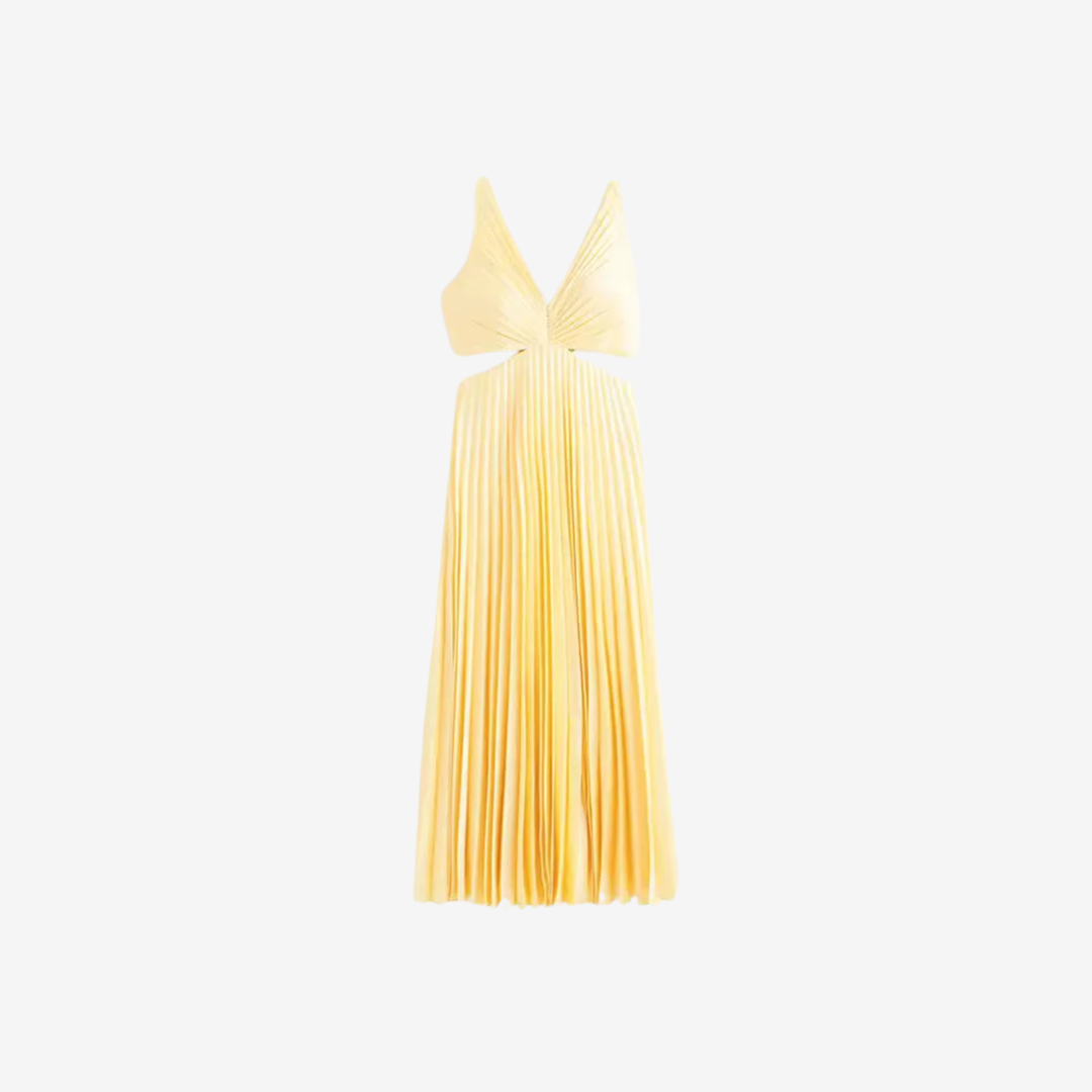 Vivienne™ Abito da sera midi plissettato con schiena scoperta