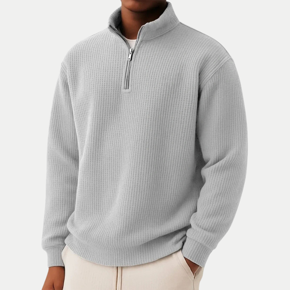 Maglione elegante con zip in maglia