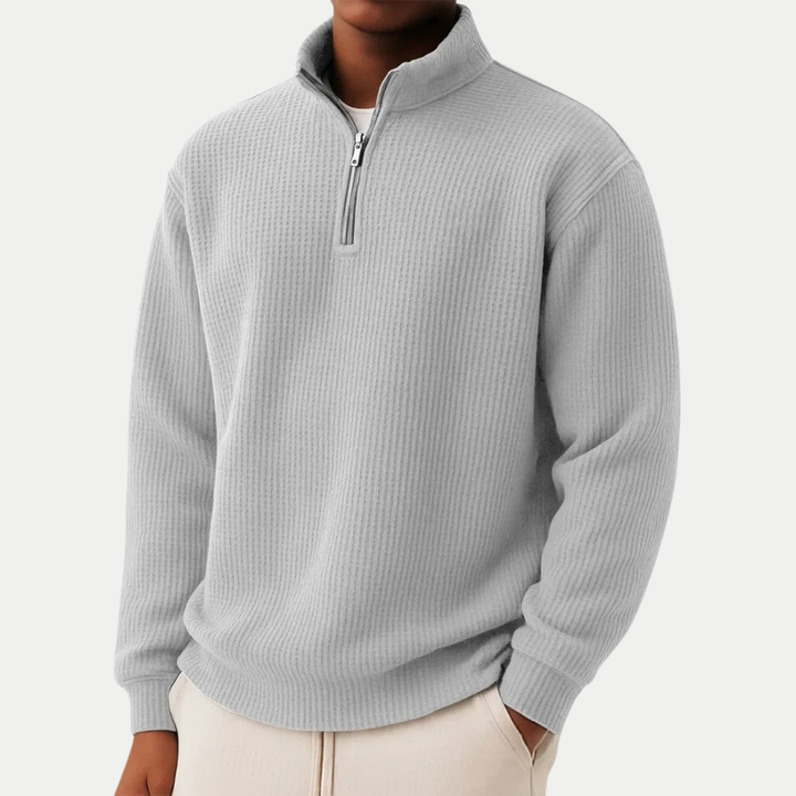 Maglione elegante con zip in maglia