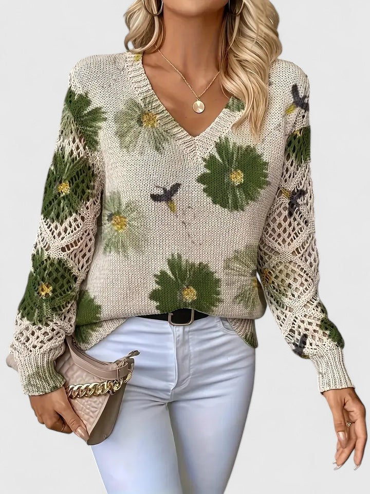Aurélie | Maglione Elegante con Stampa Floreale