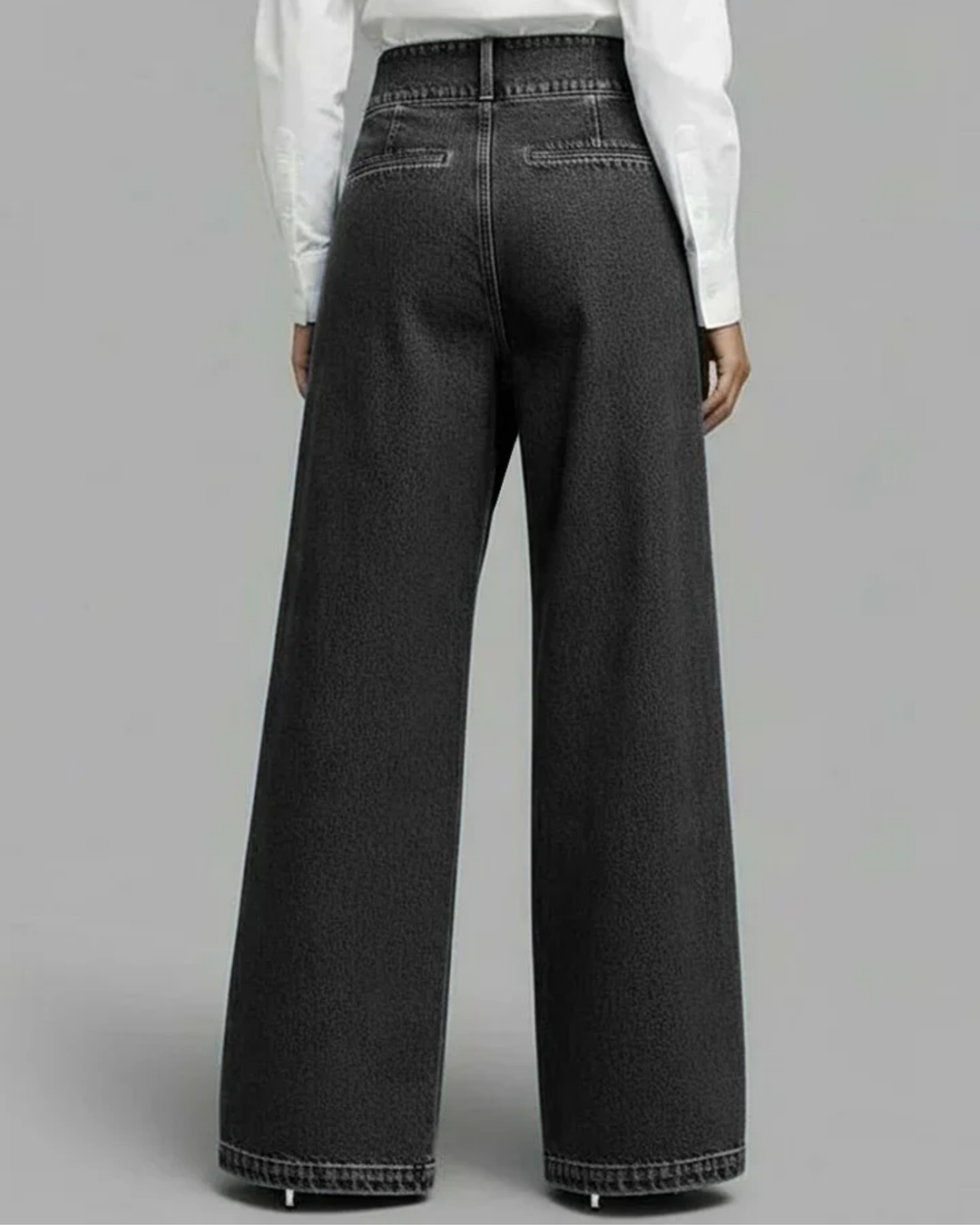 Pantaloni in denim con design a portafoglio