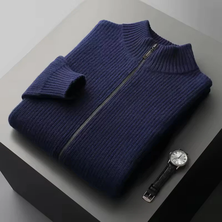 Gilet a coste in cashmere Seychellen