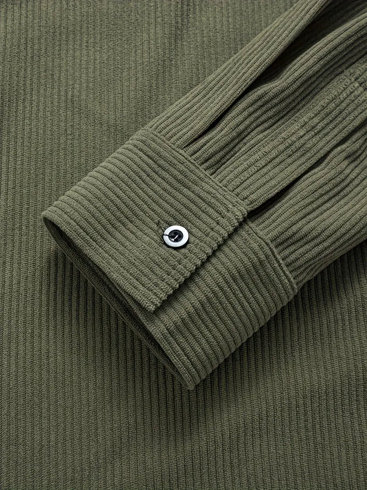 Cardigan casual in velluto a coste