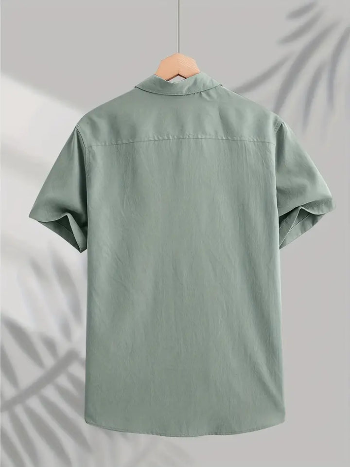 Camicia casual in cotone a maniche corte