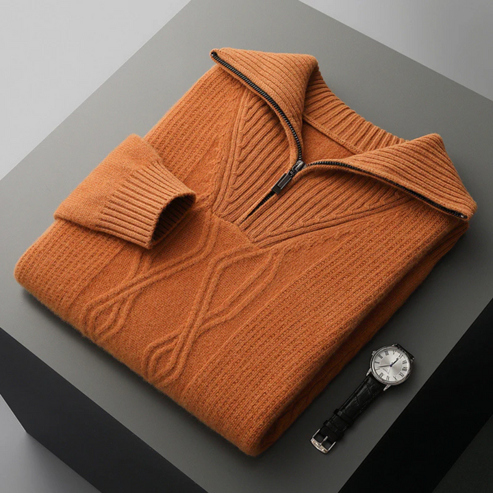 Maglione con zip in lana merino Taranto