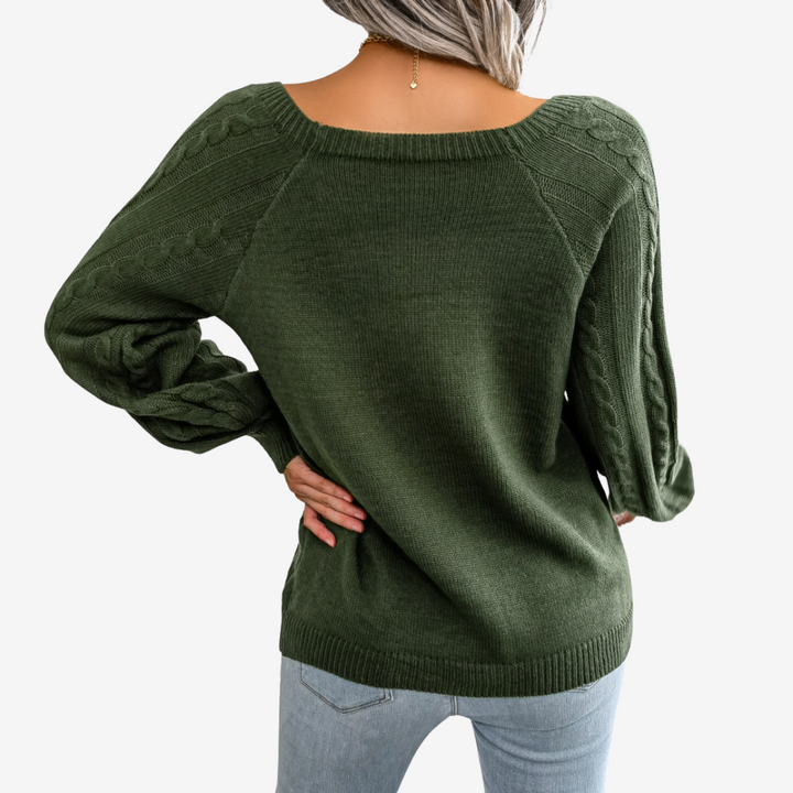 Meli™ Maglione con bottoni decorativi