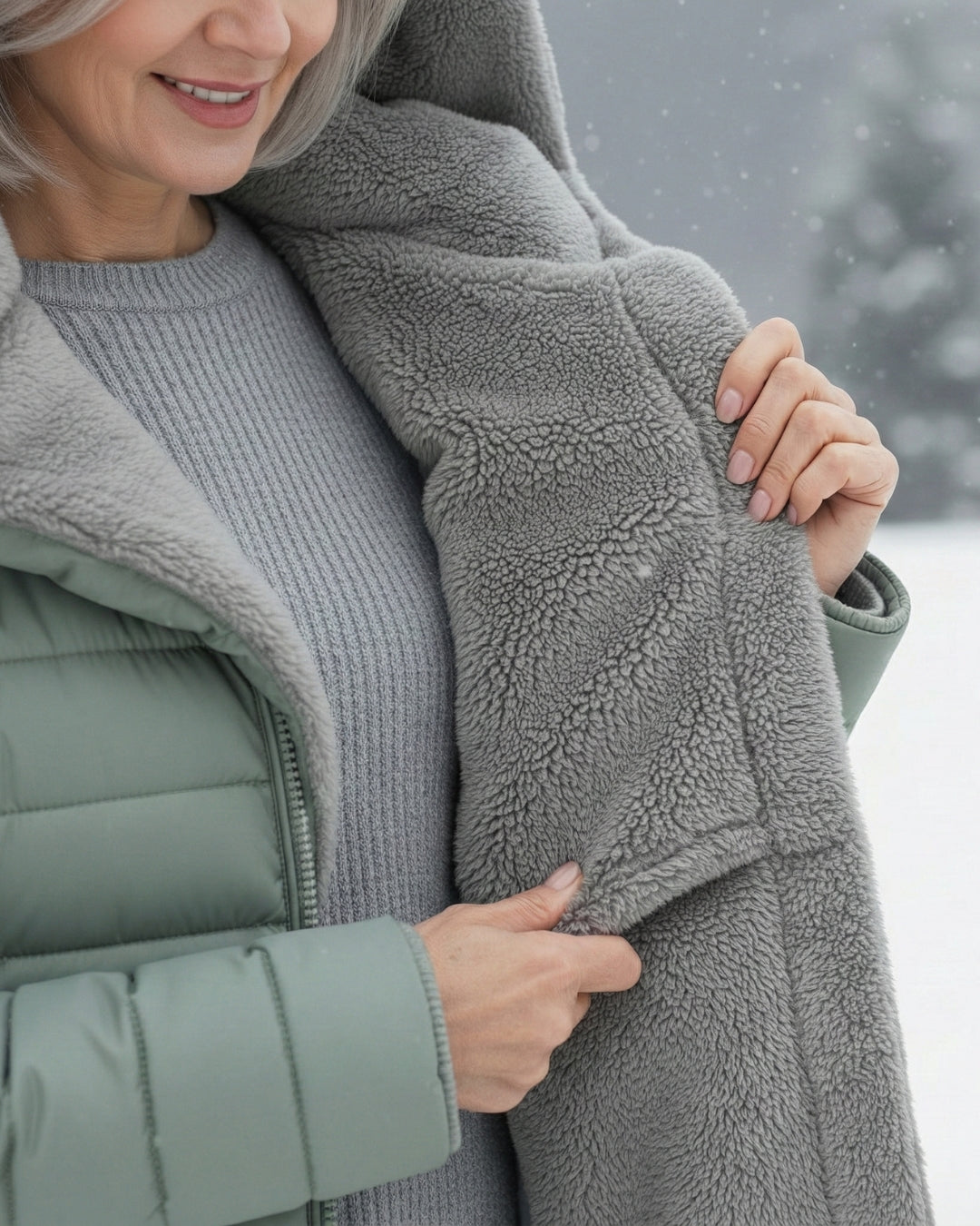 Clair | Cappotto puffer foderato in pile