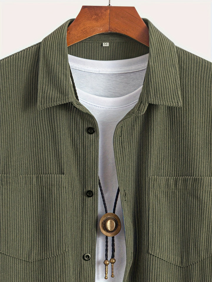 Cardigan casual in velluto a coste