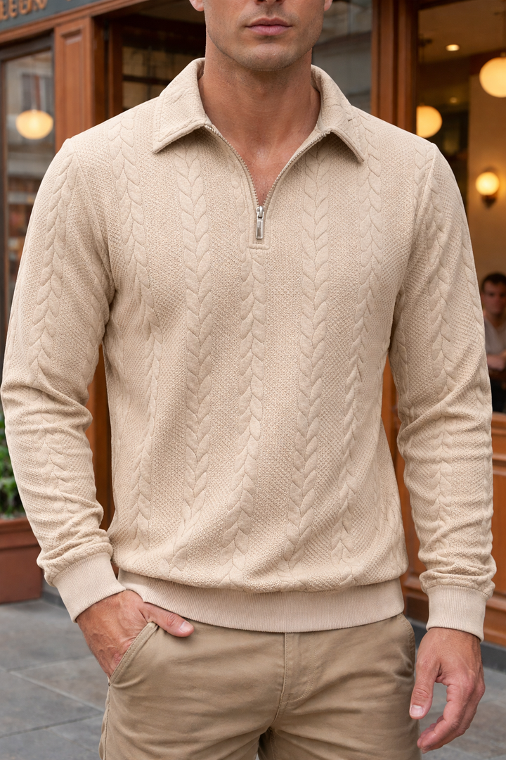 Maglione italiano con zip