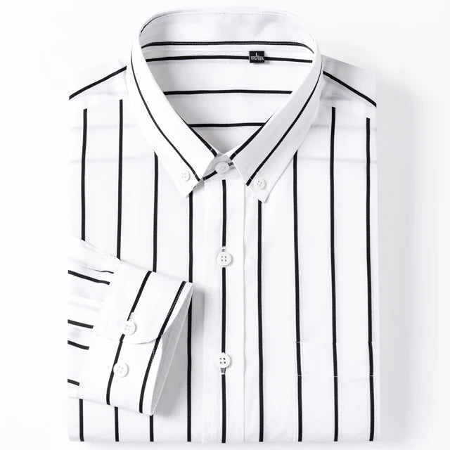 Camicia elegante in cotone a righe